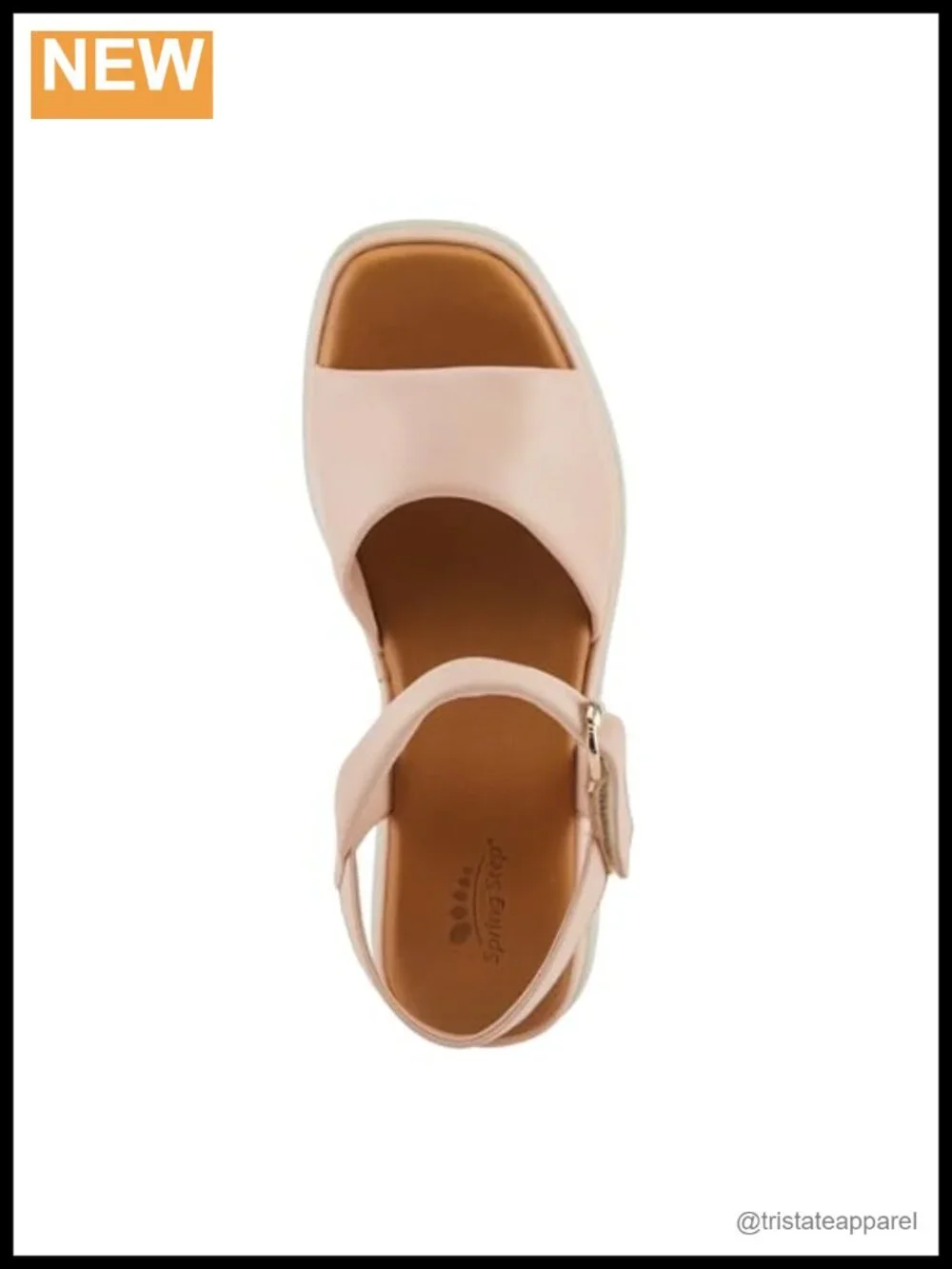 Spring Step Huntington Leather Platform Sandals with Memory Foam Insole